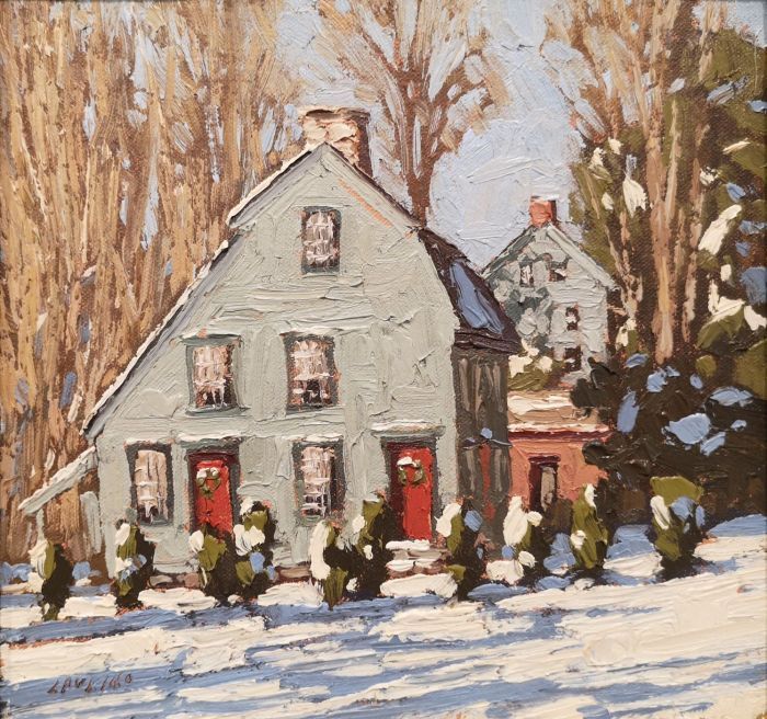 Jim Laurino, "Glebe House", oil, 9 x 9, $500
