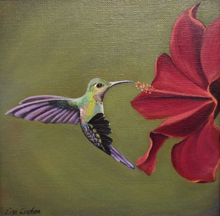 Lisa Linehan, "Hummingbird", oil, 12 x 12, $395