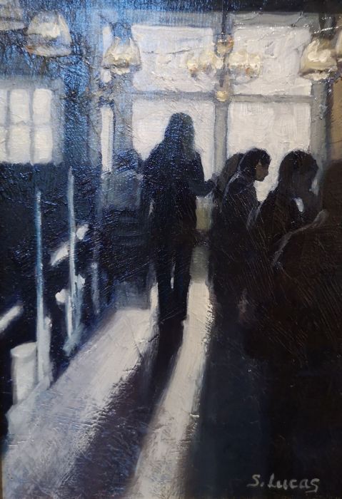 Sarah Stifler Lucas, "5 O'Clock Shadow", oil, 7 x 5, $495