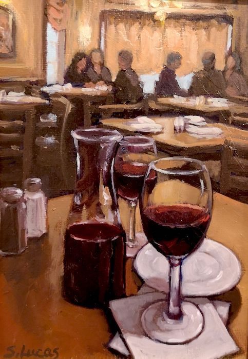 Sarah Stifler Lucas, "Spice of Life", oil, 7 x 5, $495