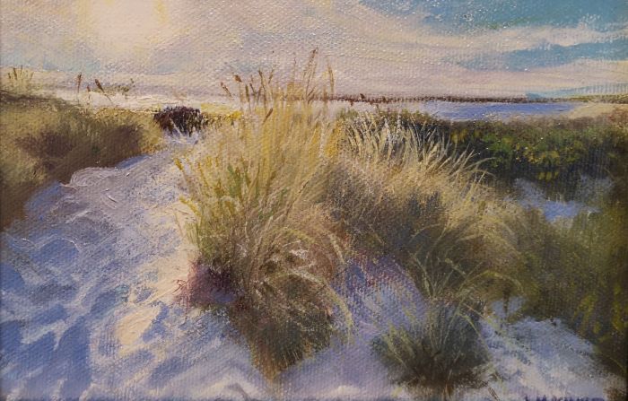 James Magner, "Shore Glow", oil, 5 x 7, $450
