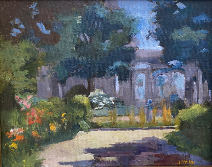 Katherine Mann, "Garden at Harkness", oil SOLD