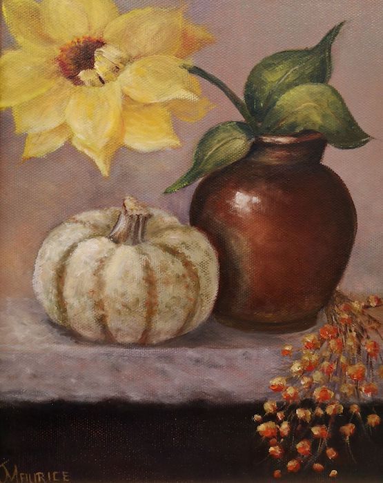 Joyce Maurice, "Autumn Pleasure", oil, 10 x 8, $300