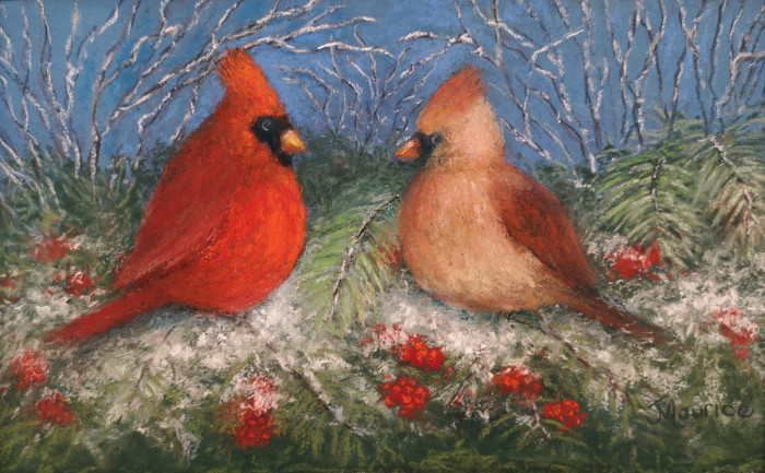 Joyce Maurice, "Together Forever", pastel, 9 x 12, $350