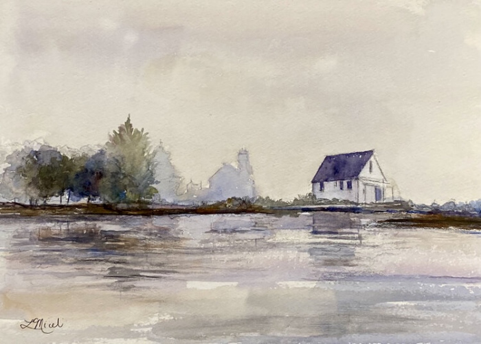 Lisa Miceli, "Clearing", watercolor, $450