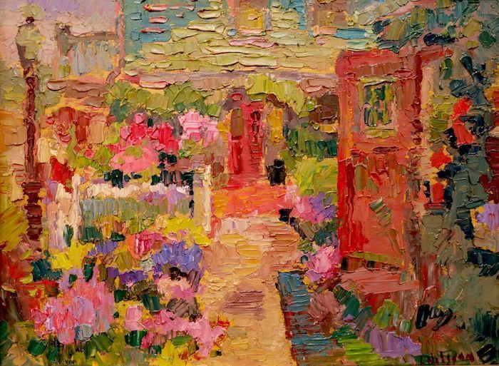 Leif Nilsson, "Studio Garden", oil, 9 x 12, $2,400