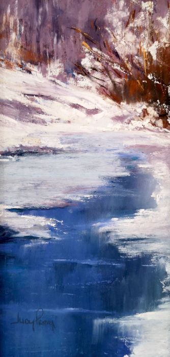 Judy Perry, "Ice Flow", pastel, 12x8, $450