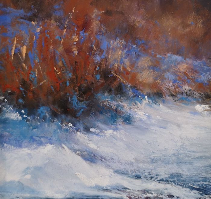 Judy Perry, "Snow Drift", pastel, 10 x 10, $475