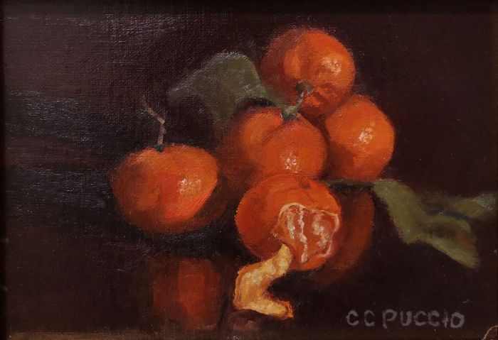 Catherine Puccio, "Clementines", oil, 5 x 7, $475