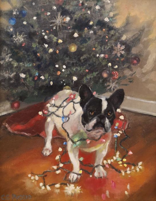 Catherine Puccio, "Party Animal", oil, 14 x 11, $750