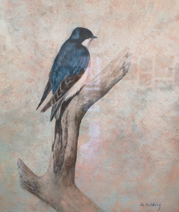 Kelly Leahy Radding, "Sapphire Tree", opaque watercolor, 10 x 8, $475