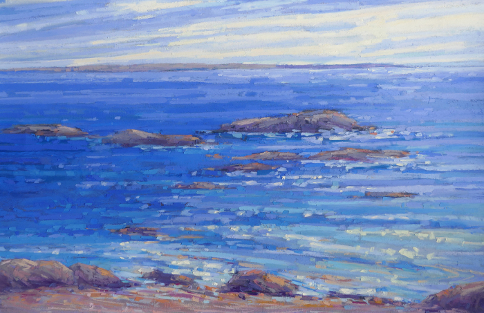 Diana Rogers, "Tide Heading Out, Sunny Afternoon", pastel, 12 x 16, $550