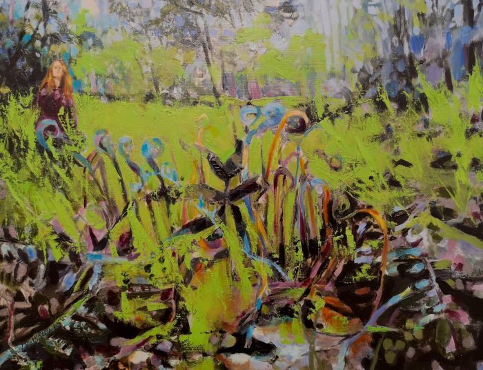 Janet Bogon Romanowski, "In the Moment", oil, 15 x 19, $500