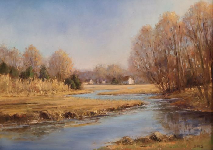 Beverly Schirmeier, "Spring at Maynard Farmstand", pastel, 12 x 16, $725