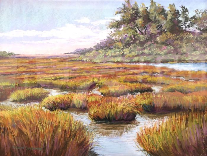 Patricia Seekamp, "October Tickling the Marsh", pastel, 20 x 24, $620