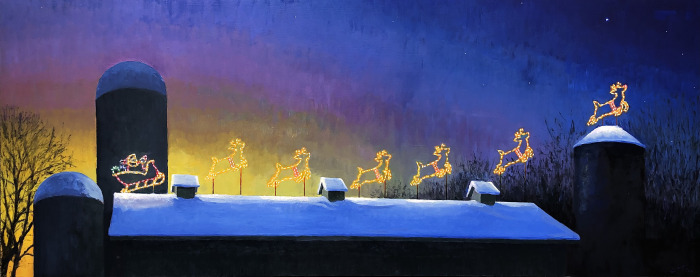 Polly Seip, "Twilight Prance" , oil, 24x60, $8,500