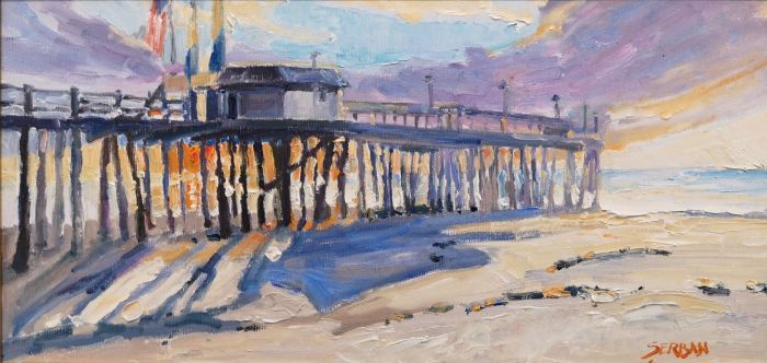 Blanche Serban, "Solar Jazz", oil, 8 x 16, $450