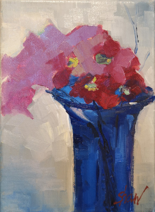 Susan Shaw, "Primrose", oil, 7 x 5, $300.  SOLD