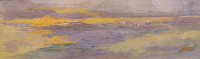 Susan Shaw, "Sea Dreams", oil, 4 x 12, $425