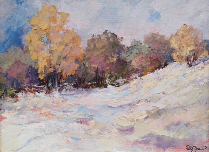 Charles Shaw, "The Slope", oil, 15 x 12, $250