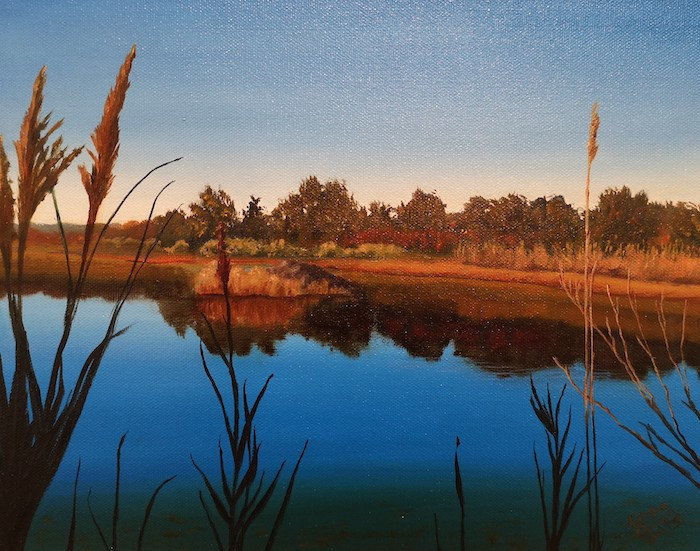 Kathleen Curran Smits, "Autumn at Meigs", oil, 11 x 14, $775