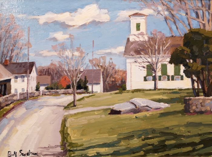 Bill Sonstrom, "Grassy Hill Road", oil, 12 x 16, $750