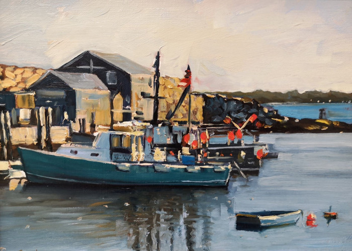 Tom Swimm, "Pigeon Cove", oil, 9 x 12, $850  SOLD