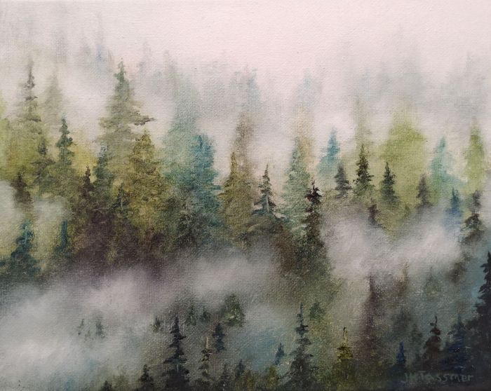 Jennifer Tassmer, "Mountain Mist", oil, 8 x 10, $275 SOLD