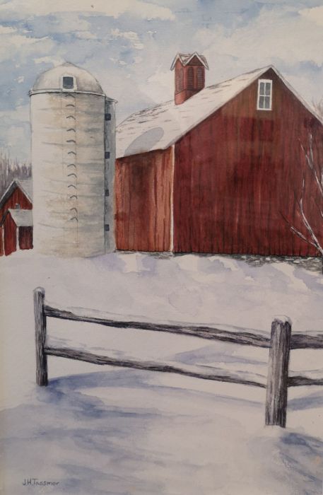 Jennifer Tassmer, "New England Charm", watercolor, 12 x 16, $295 SOLD