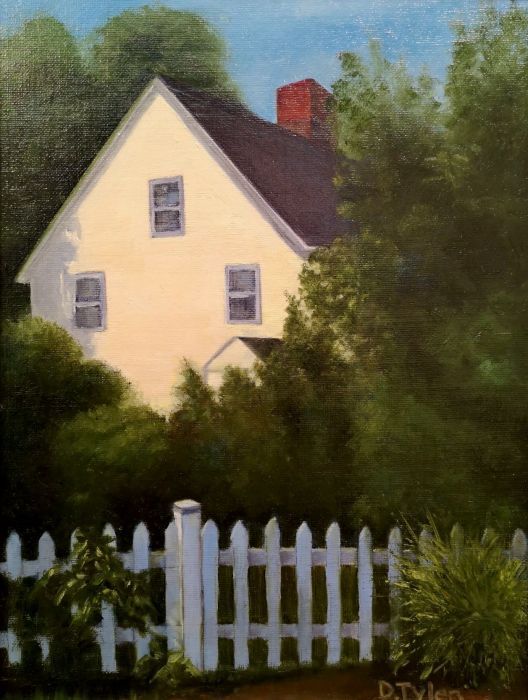Dawn Tyler, "Yellow House", oil, 9 x 12, $400
