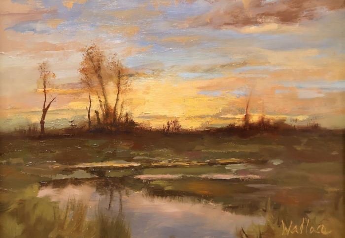 Joan Wallace, "Close of Day", oil, 6 x 8, $400. SOLD
