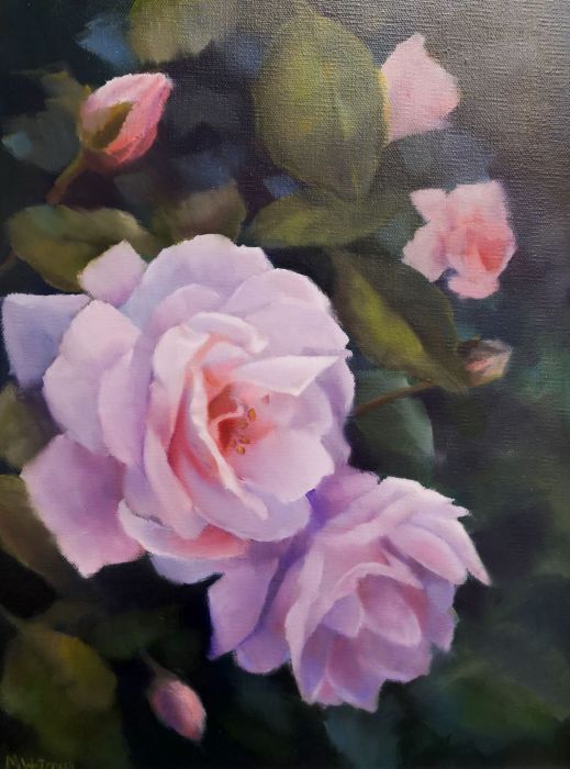 Melanie Watrous, "Rose Garden", oil, 16 x 12, $725
