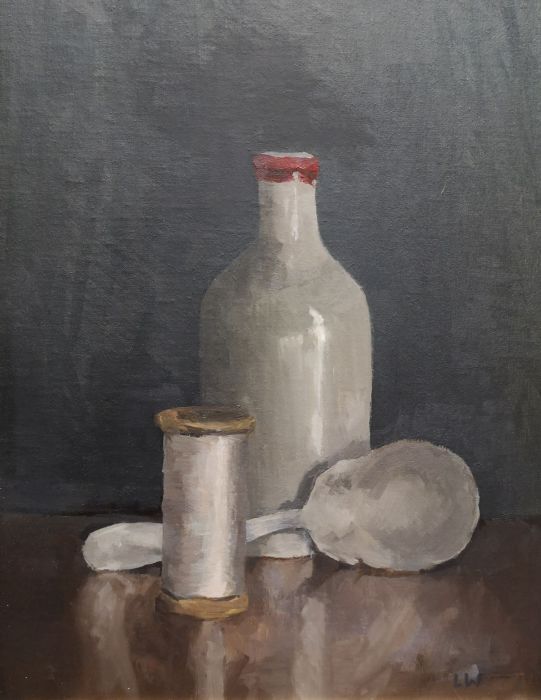 Linda Wilkinson, "Sizes, Shapes, Textures", oil, 11 x 14, $250