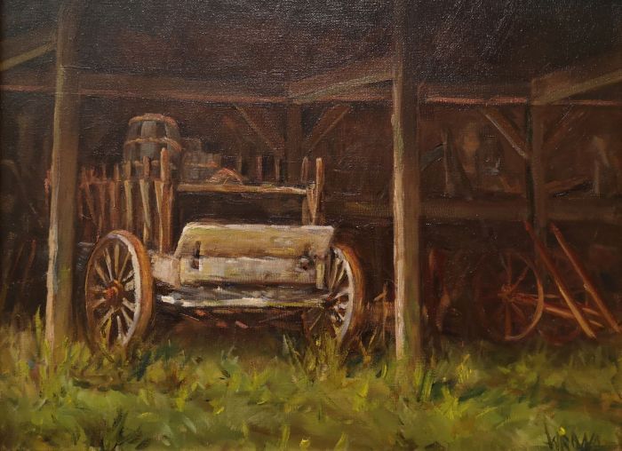 Lynn Wrona, "The Carriage Shed", oil, 12 x 16, $600