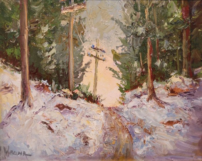 Lynn Wrona, "The Road Home", oil, 8 x 10, $325