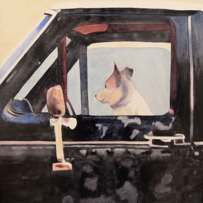 Susan Zilke, "Waiting for the Tide", watercolor, 14 x 14, $285