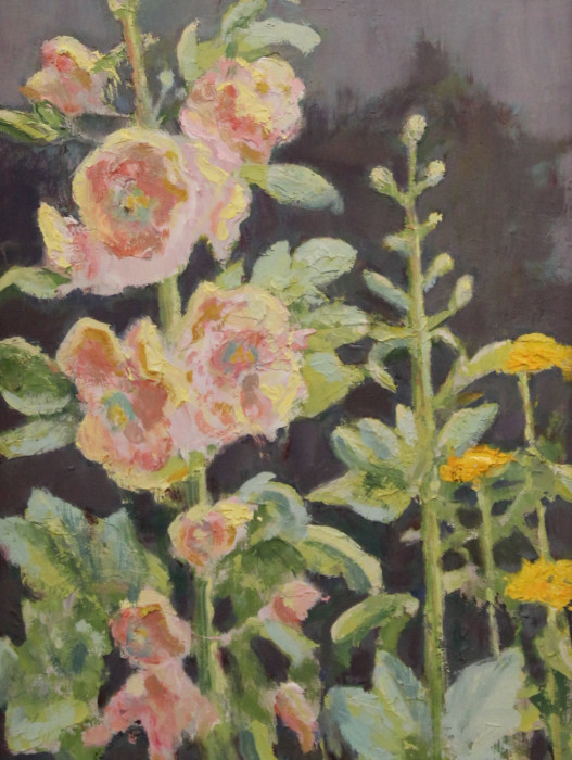 Cochran-Maura-M-Hollihock-at-Flo-Gris-oil-395-9x12
