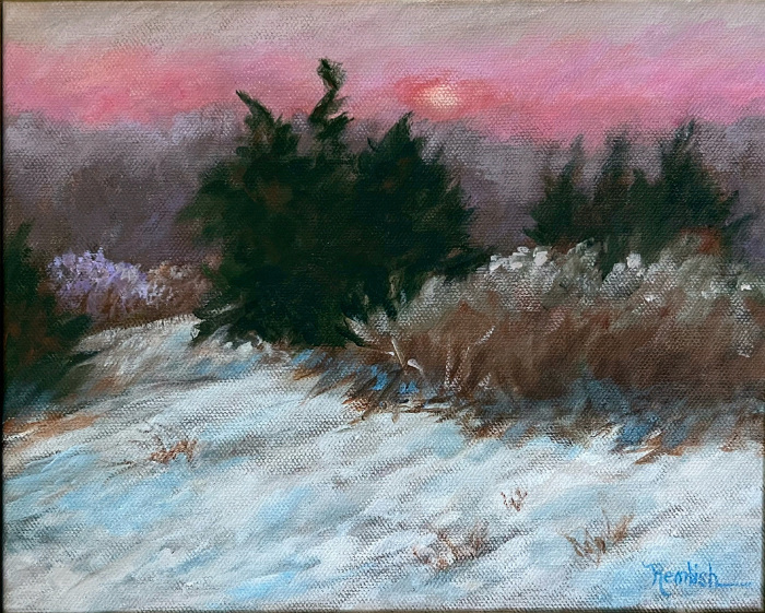 Rembish_Jo_silentWinterSunset_acrylic_8x10_450