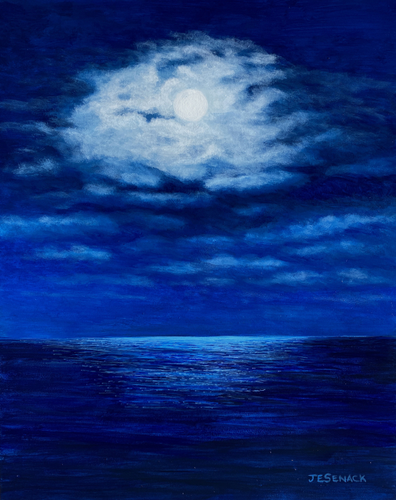 Senack, J. Elaine, "Moonlight Sonata", acrylic, $950, 10x8