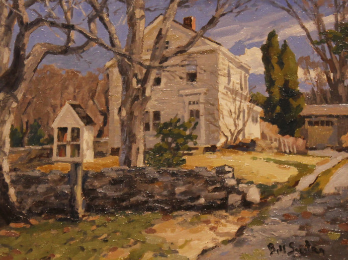 Sonstrom-Bill-Grassy-Hill-Little-Library-oil-725-11x14