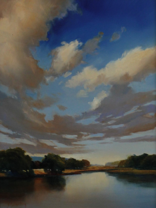 Janine Robertson, "Evening Arrangement", Oil on Aluminum, $950