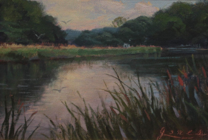 Jacqueline Jones, "The Lazy Lieutenant", Oil, $550