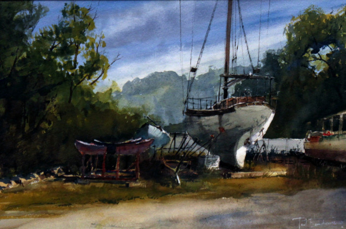 Paul Loescher, "Project Boat", Watercolor, $550