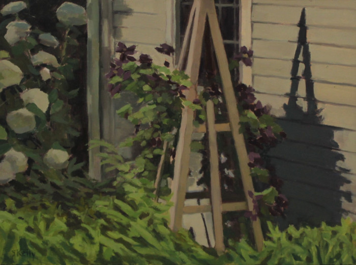 Sara Kelly, "Backyard Garden", Oil, $275