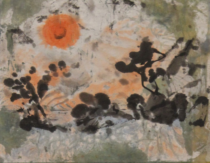 Catherine Mansell, "Winter Solstice", Encaustic, $225