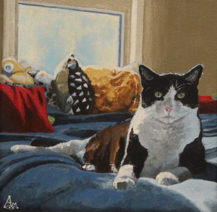 Amy Moreno, "Encompass the Sun", Acrylic, $195