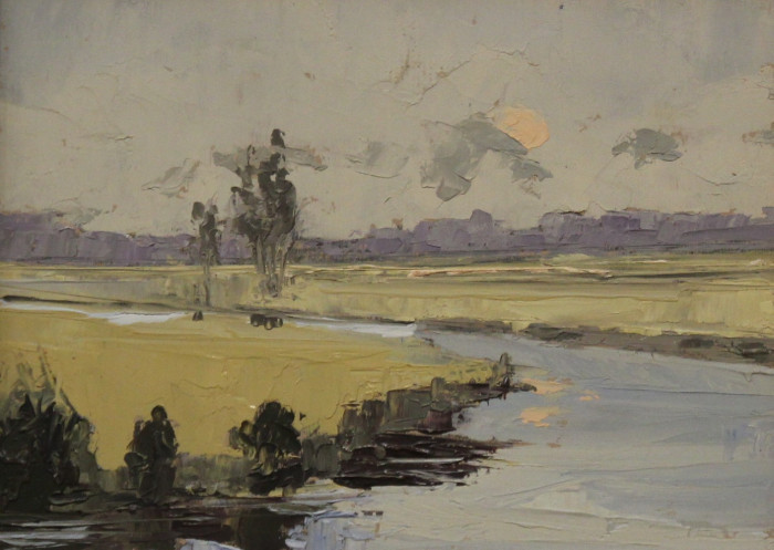 Howard Park, "Tidal River,Old Lyme", Oil on Panel, $300