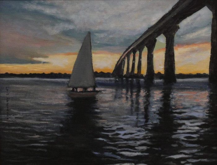 Lois Lawrence, "Coming Home", Oil, $340