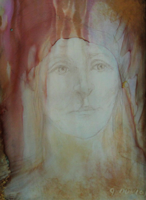 Gina Dunlap, "Nimueh", Pastel/Ink/Graphite, $250