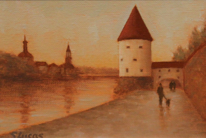 Sarah Stifler Lucas, "Passau Passage", Oil, $475